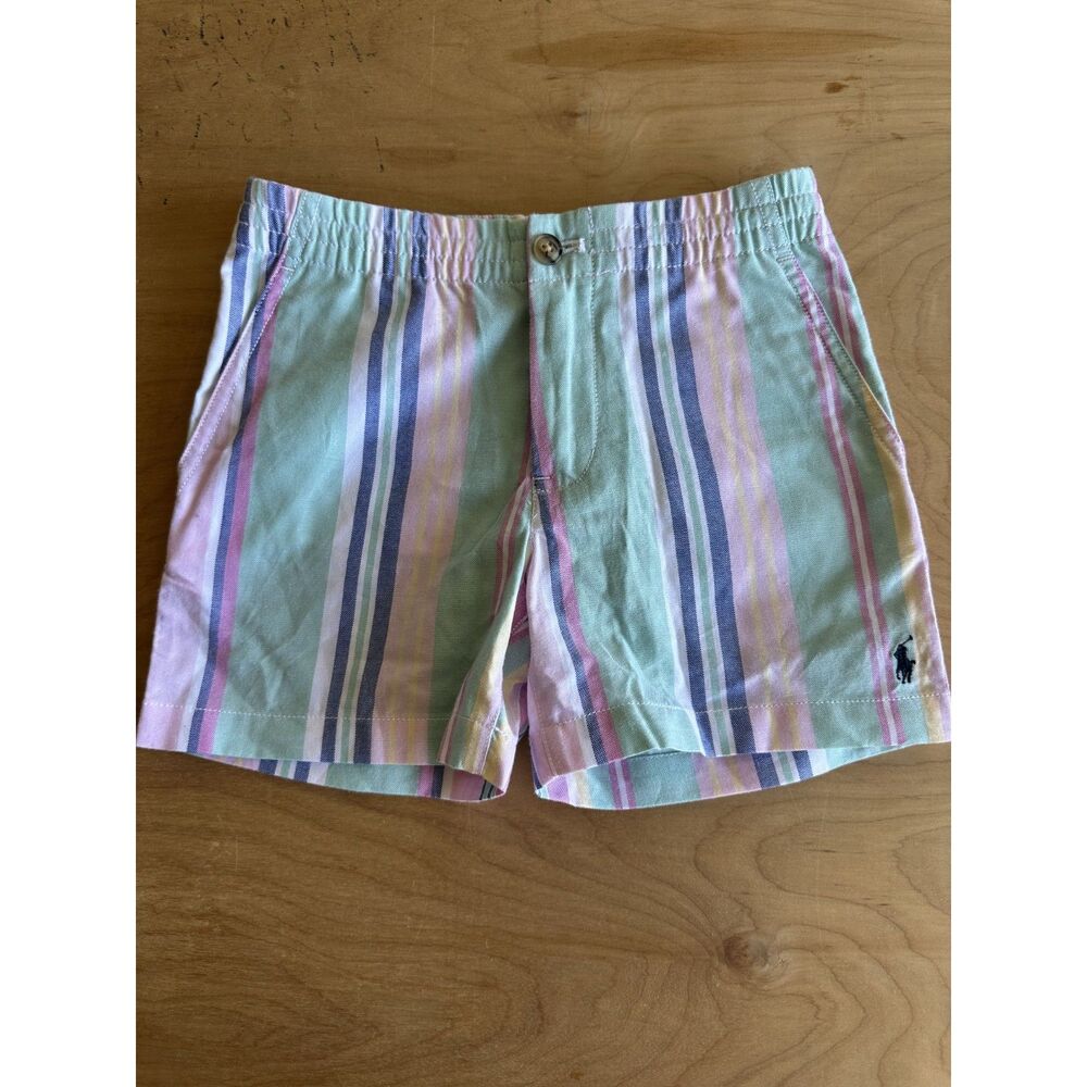 NWT Polo Ralph Lauren Boys 4T Pastel Stripe Cotton Prep Shorts Watch Hill Multi